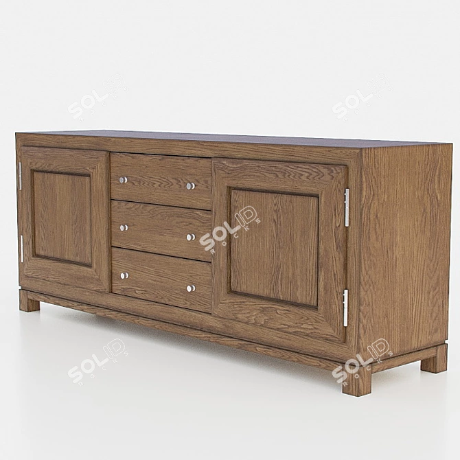 Elegant Guadarte Sideboard 180L 3D model image 1