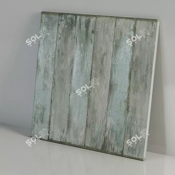 Title: Vintage Boards with Weathered Texture 3D model image 1
