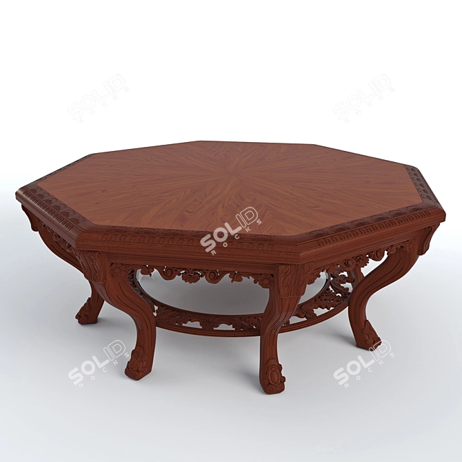 Indigo Hexagonal Coffee Table 3D model image 2