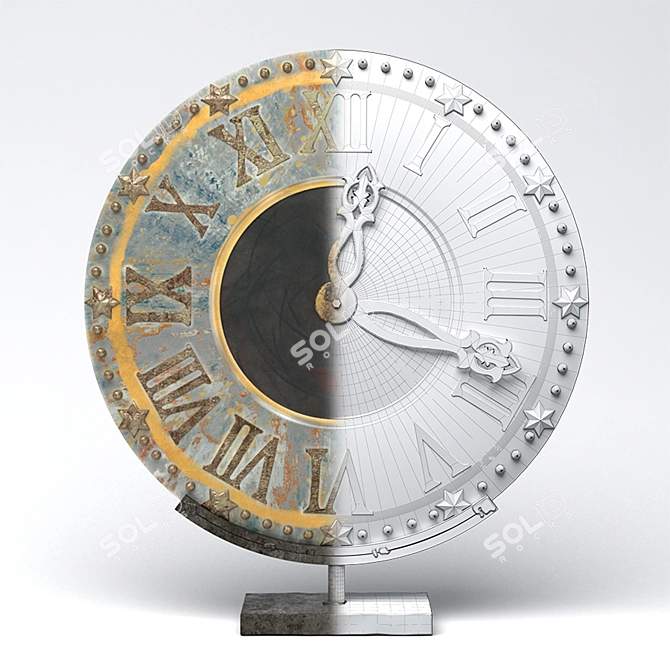 Misendemeure Village Clock Set 3D model image 2