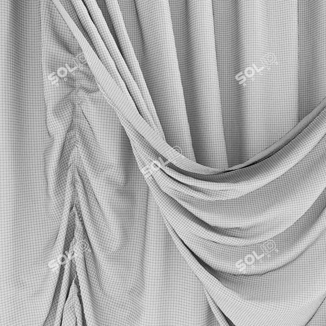 Modern Style Curtain 3D model image 2