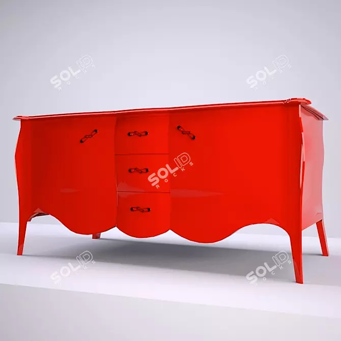 Bright Modern Chest of Drawers 3D model image 1