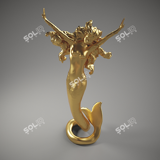 Elegant Shaded Sculpture 3D model image 1