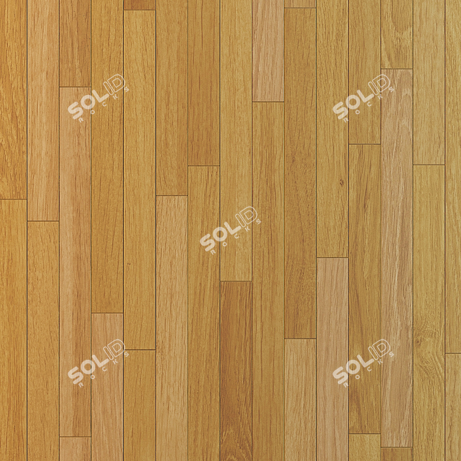 Elegant Oak Parquet Board 3D model image 1