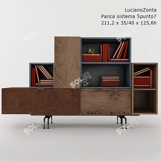 Versatile Modular Dresser/Sideboard by Luciano Zonta 3D model image 1