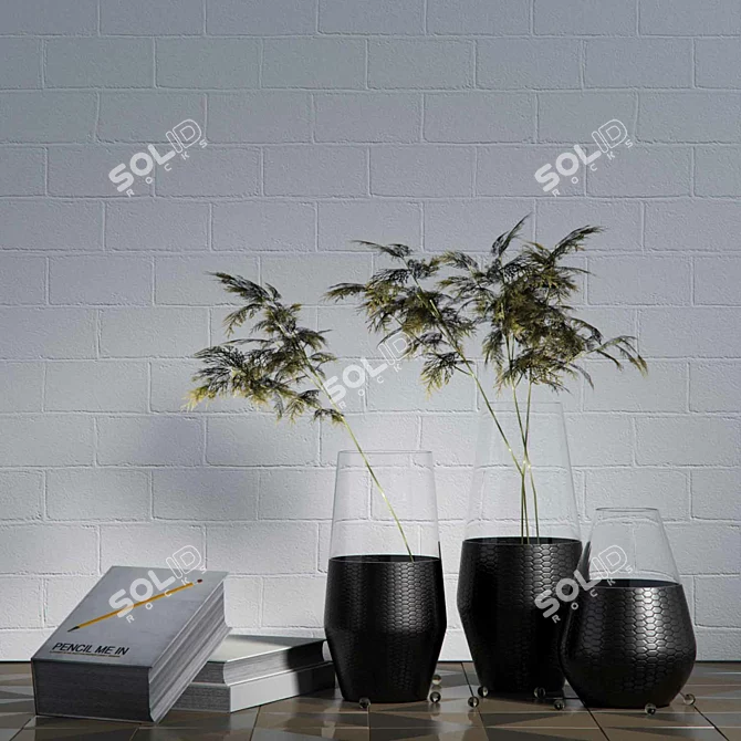 Handcrafted Ceramic Vases 3D model image 1