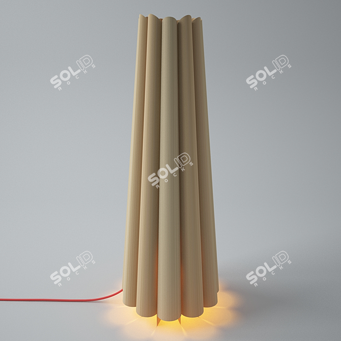 Minimalist Zed Lamp 3D model image 3