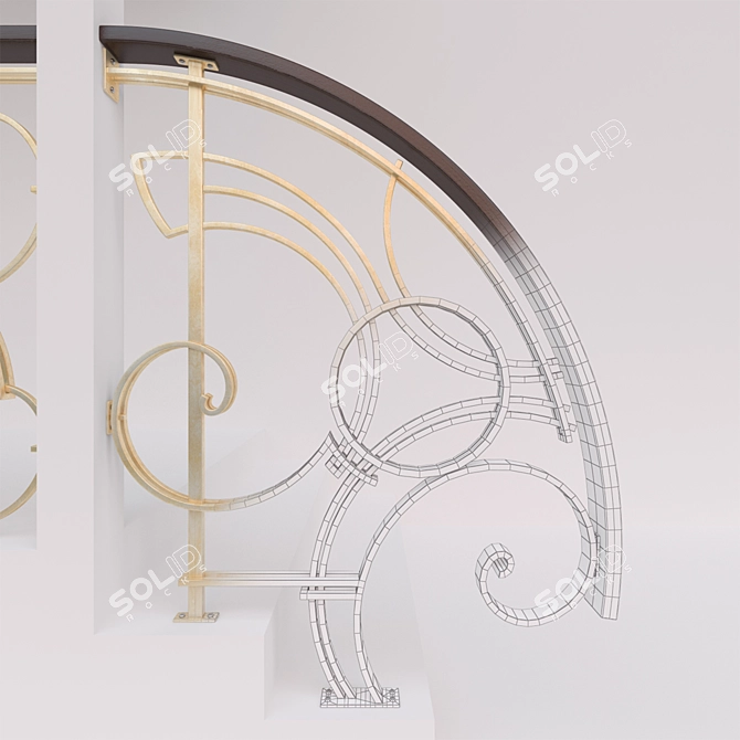 Forged Railing and Consoles | Elegant Ironwork 3D model image 2