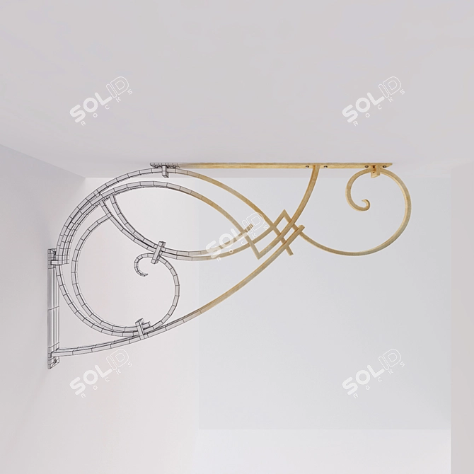 Forged Railing and Consoles | Elegant Ironwork 3D model image 3