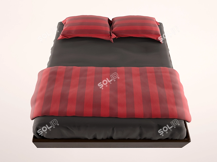 Sleek AM Design Bed 3D model image 1