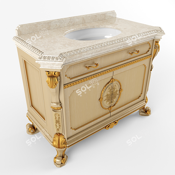 Elegant Marzorati Basin 3D model image 1