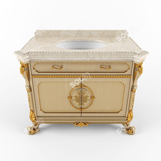 Elegant Marzorati Basin 3D model image 2