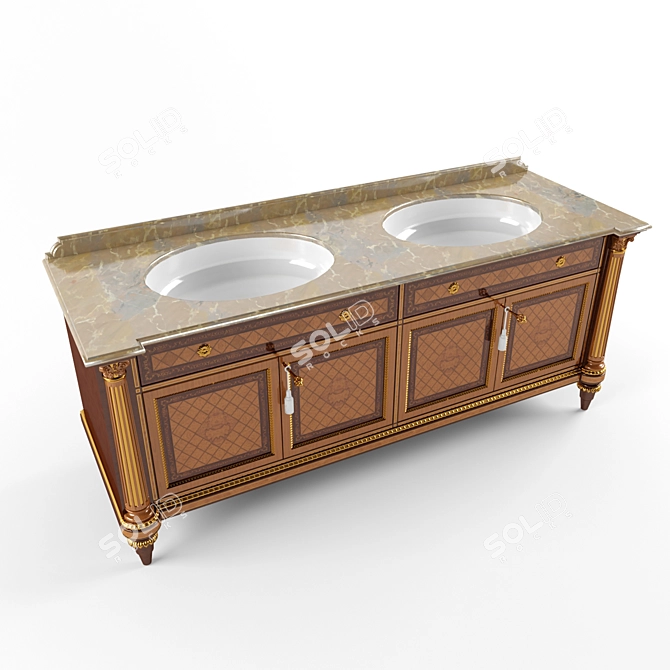 Marzorati Senator Bollard Basin 3D model image 1