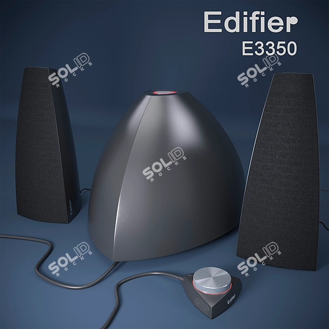 Edifier E3350: Powerful Speakers with Customizable Color 3D model image 1