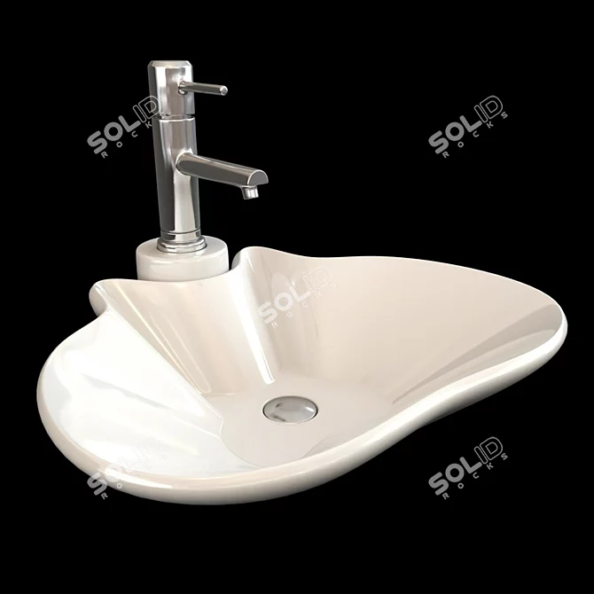 Elegant Ceramica ALA FLY Sink 3D model image 1