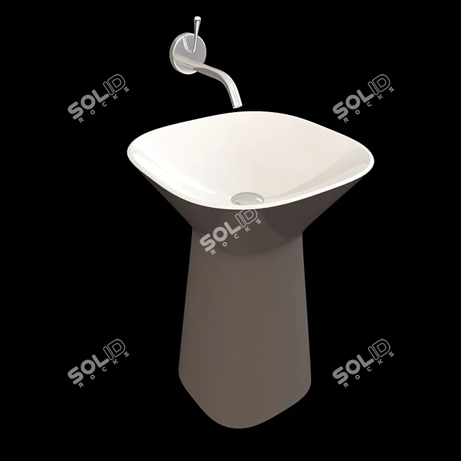 Hidra Ceramica MR 15 Sink 3D model image 1