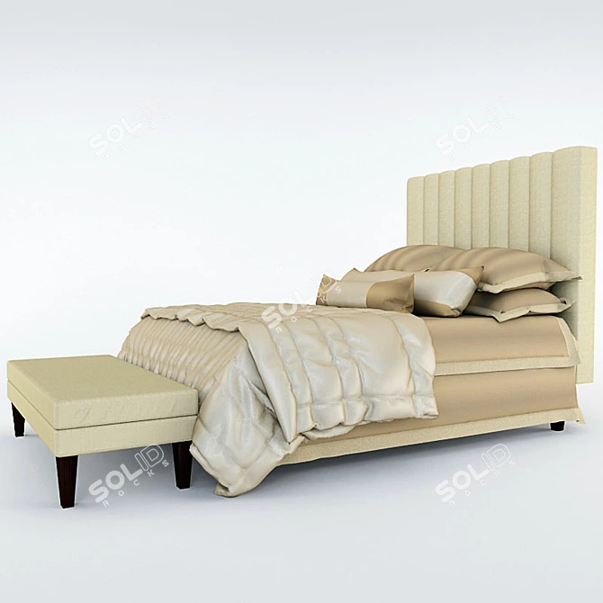 Laura Ashley Adele Dove Grey Bed 3D model image 1