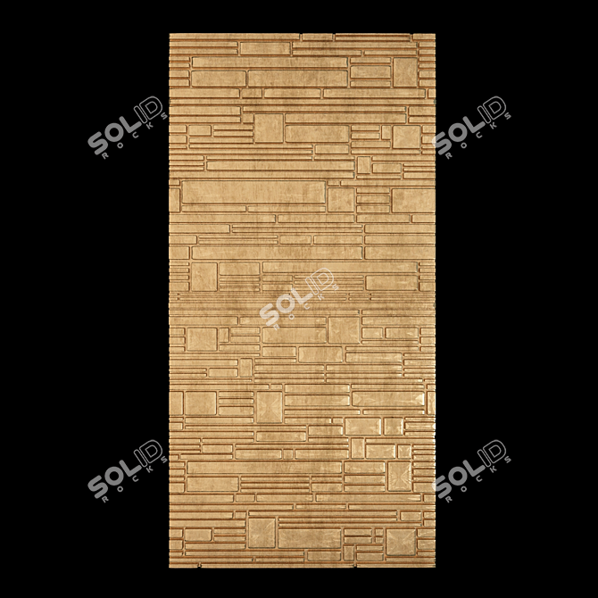 3D Wall Panel: Stylish Decor for Your Walls 3D model image 1