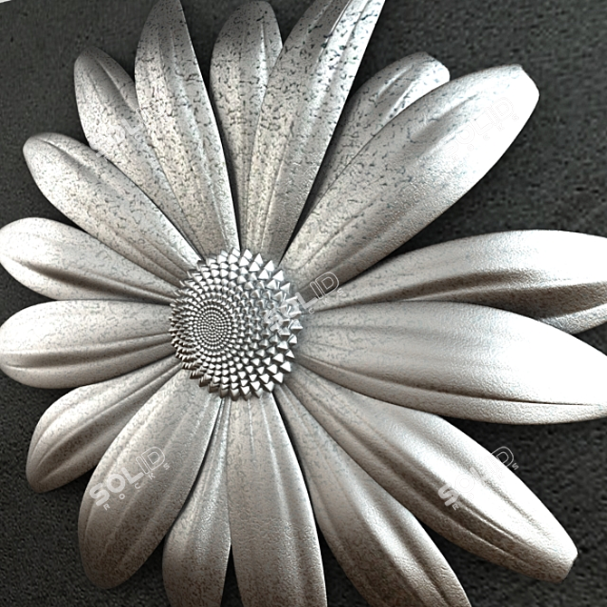 Delicate Daisy Flower Ornament 3D model image 3