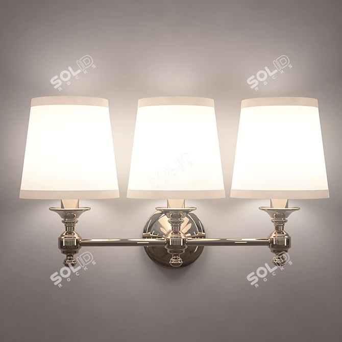 Midtown 3-Light Bath Vanity Fixture 3D model image 1