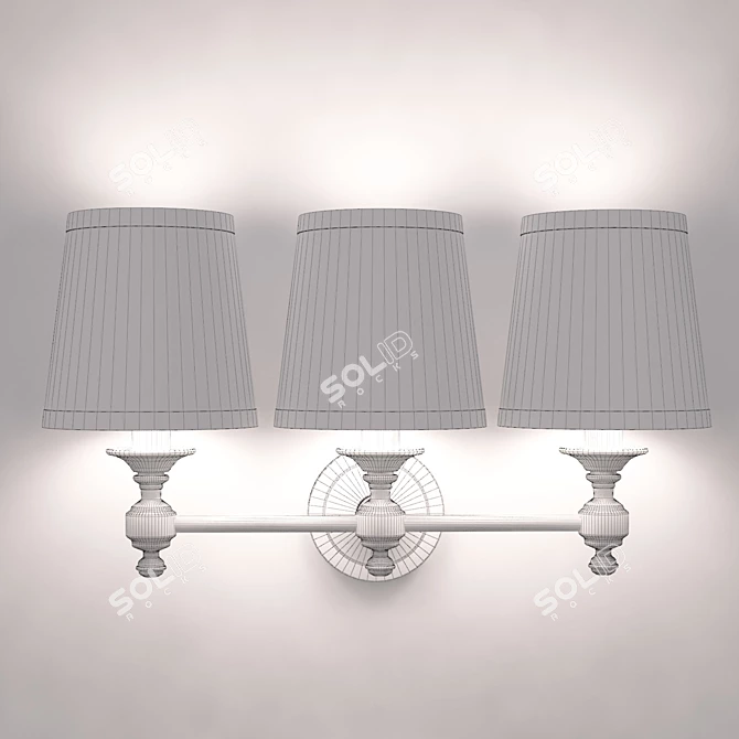 Midtown 3-Light Bath Vanity Fixture 3D model image 2