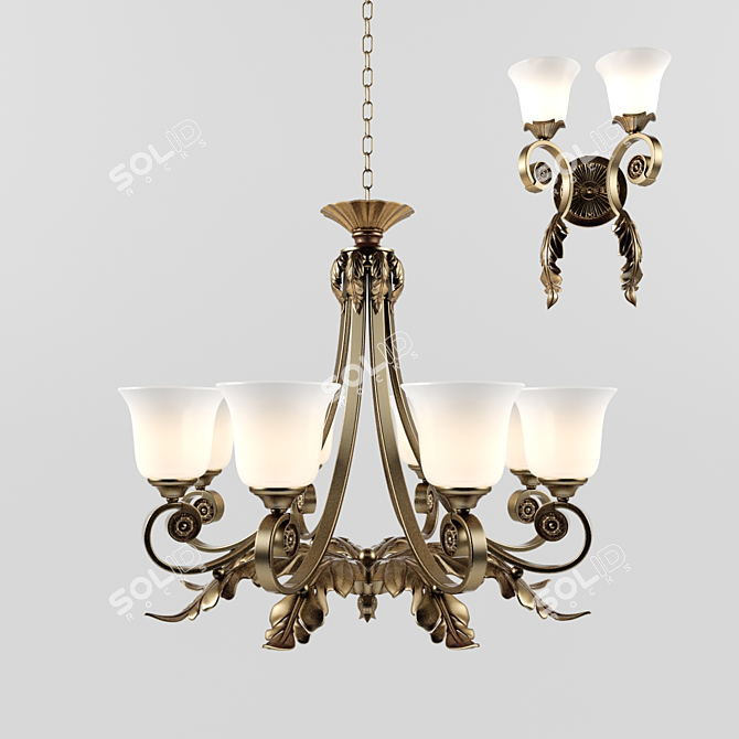 DF Lighting Chinese Chandelier 3D model image 1