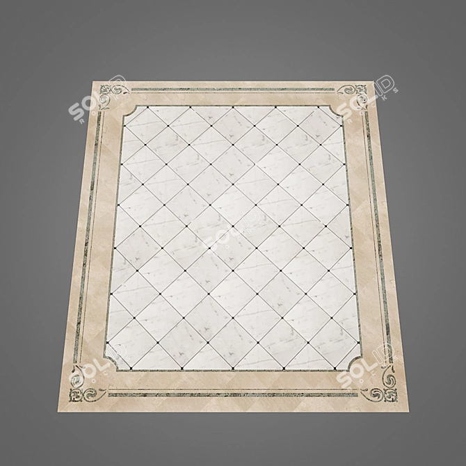 Elegant Marble Panels 3D model image 1