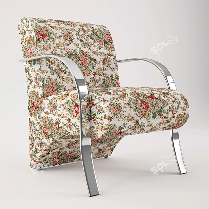 Elegante Accent Chair 3D model image 1