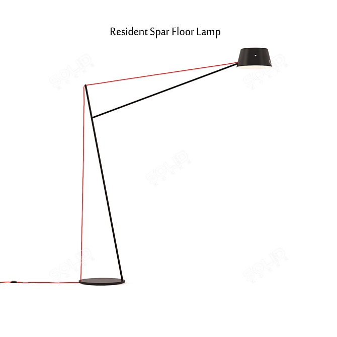 Sleek and Stylish Spar Floor Lamp 3D model image 1