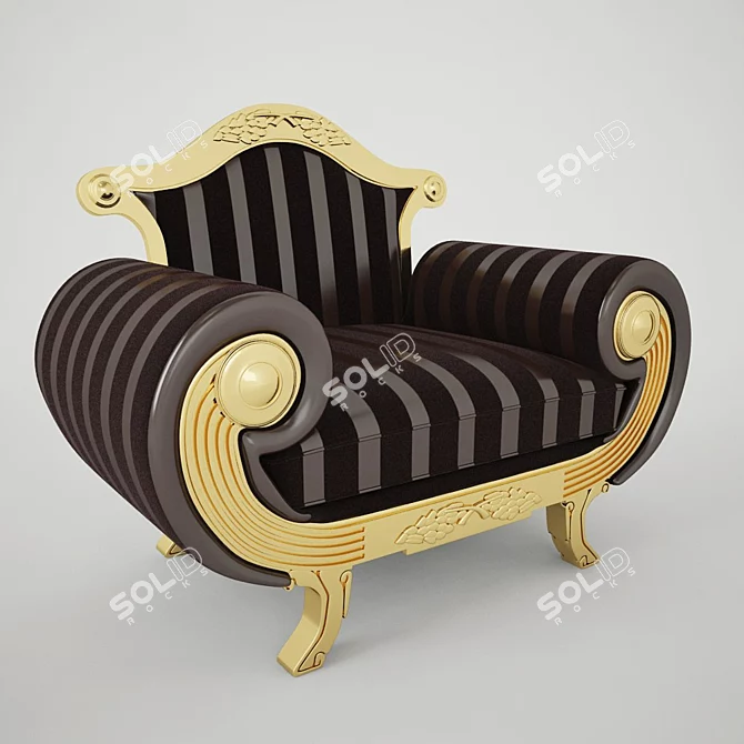 Elegant SISSI Armchair: Coleccion Alexandra Heritage A2360/25 3D model image 1