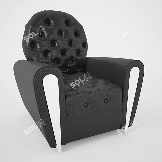 Versace Heritage Leather Chair 3D model image 1