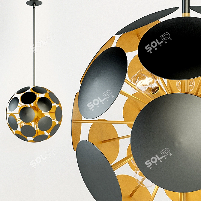 Elegant Forrester Pendant - Illuminate Your Space 3D model image 1