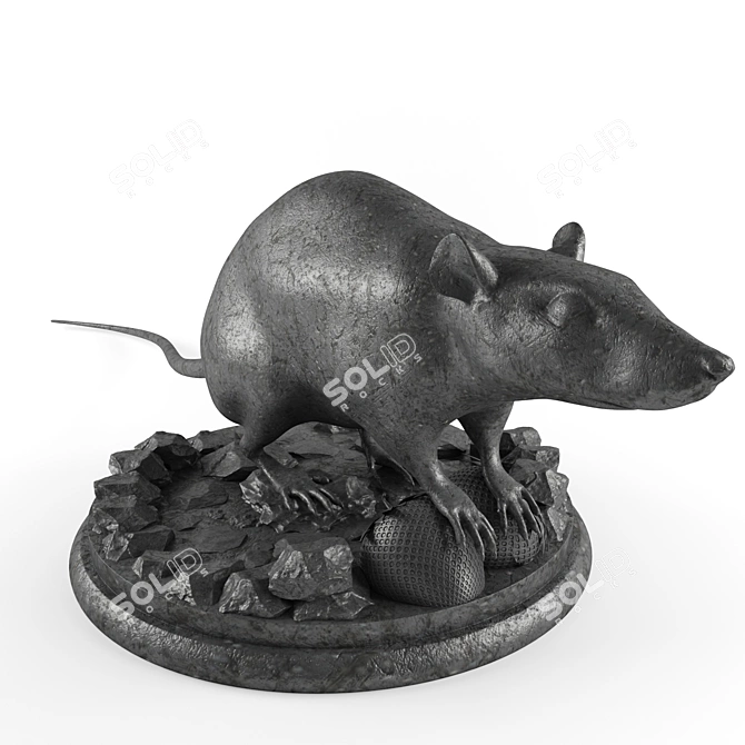 Heavy Duty Iron Rat Trap 3D model image 1