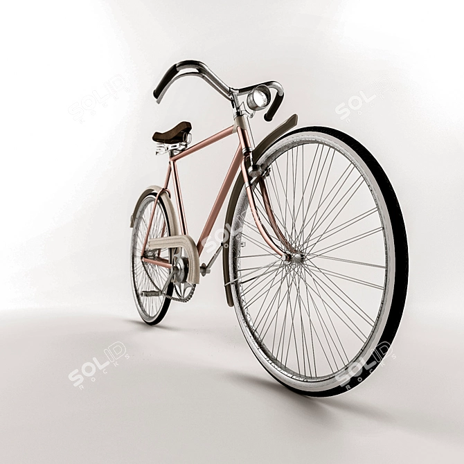 Retro Bicycle: Classic Style Ride 3D model image 2