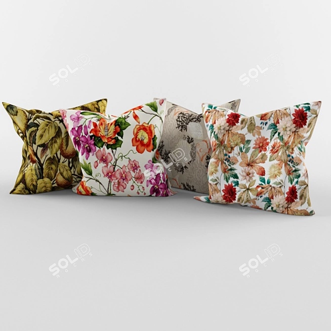 Cozy Comfort Cushion 3D model image 2