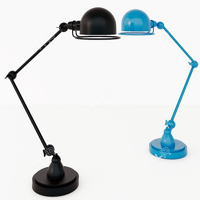 Title: Modern Chrome Table Lamp 3D model image 1