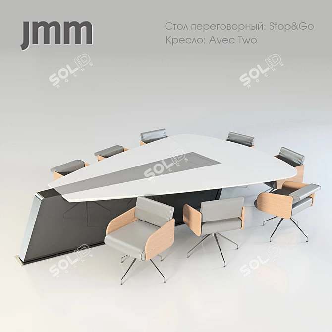 JMM Conference Furniture Set 3D model image 1