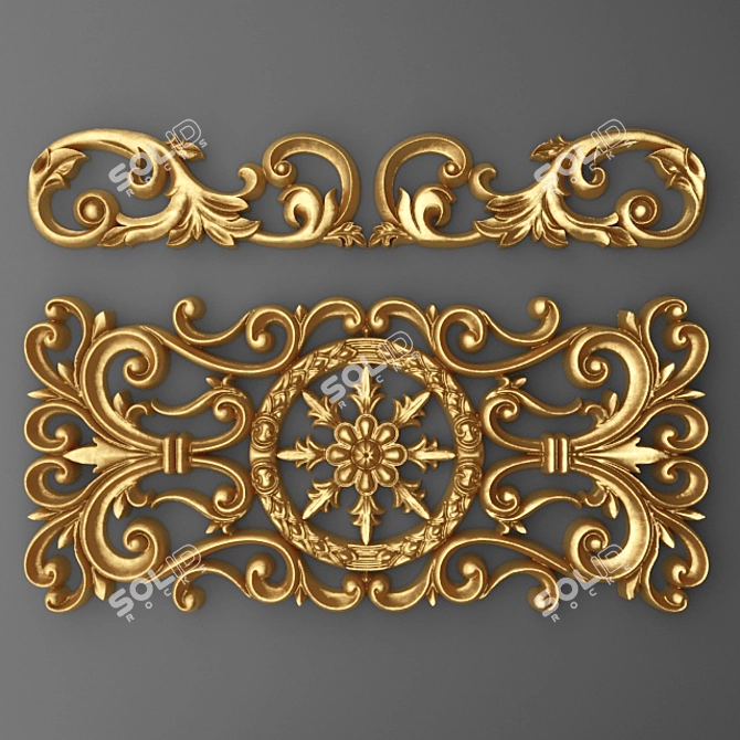 Exquisite Stucco Carvings & Patterns 3D model image 1