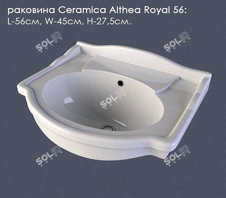 Ceramica Althea Royal Washbasin 56 3D model image 1