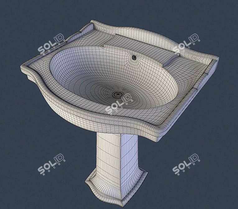Ceramica Althea Royal 70 Washbasin 3D model image 3