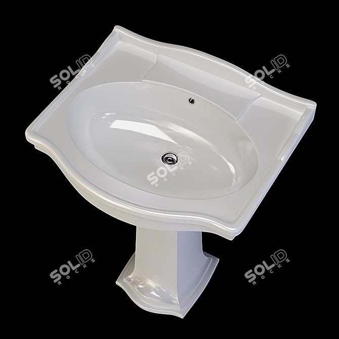 Ceramica Althea Royal 70 Washbasin 3D model image 5