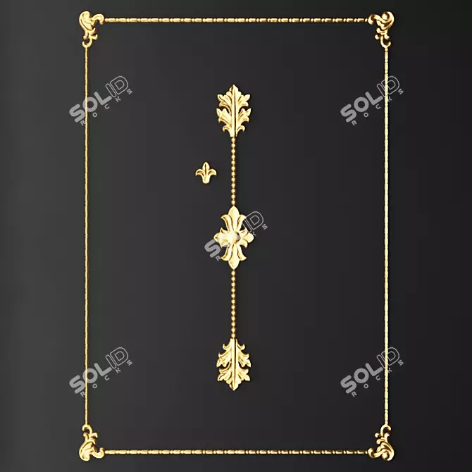 Title: Elegant Stucco Frame 3D model image 1