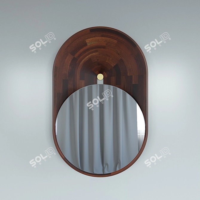 Elegant Mono Mirror by Gregoire de Lafforest 3D model image 1