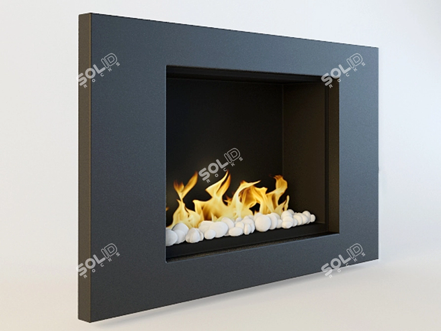 Goya Fireplace: Natural Elegance 3D model image 1