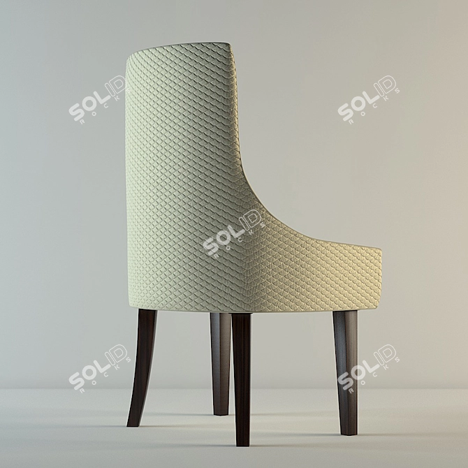 ErgoFish Chair: Unique Design, Unknown Manufacturer 3D model image 2