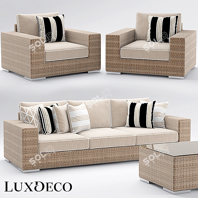 Riviera Outdoor: St. Tropez Sofa 3D model image 1