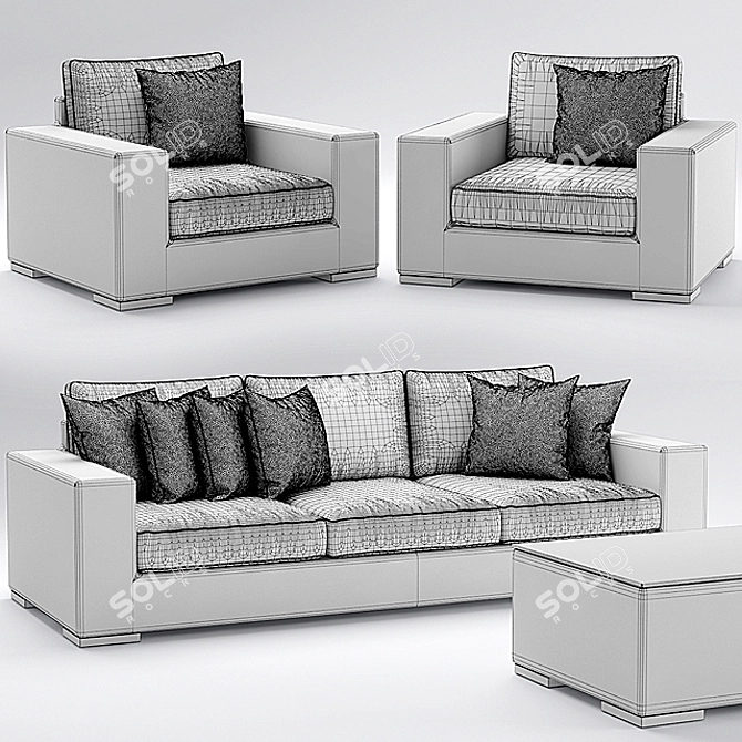 Riviera Outdoor: St. Tropez Sofa 3D model image 3