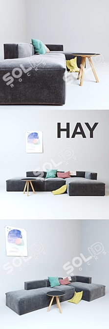 Modern Comfort and Versatility: HAY Mags Soft Sofa 3D model image 1