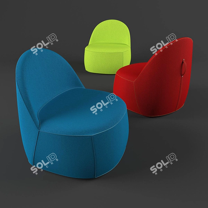 Bernhardt Design Modern Mitt.rar Chair 3D model image 1