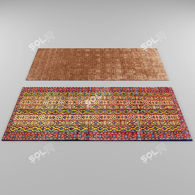 Elegant Long Carpets 3D model image 1